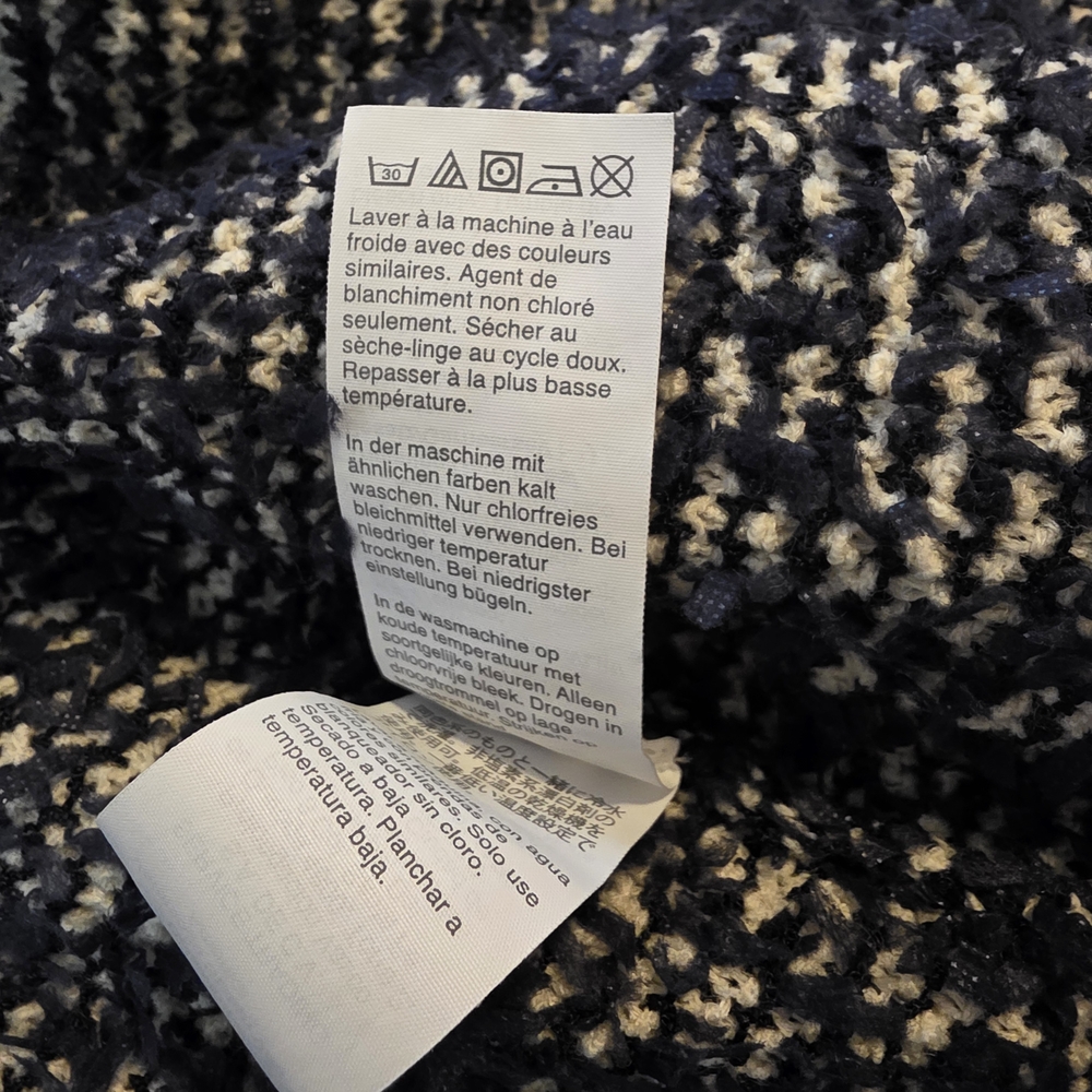 J. Crew Navy and Cream Textured Cardigan - Picture 7 of 12